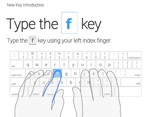 Typing Club - Tutorial - Lesson 1 - Introduction 