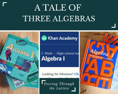 Our three algebra programs