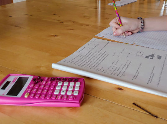 Taking a Saxon math test